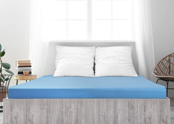 Jersey plahta od mako pamuka LUXORA 90x200 cm svijetlo plava