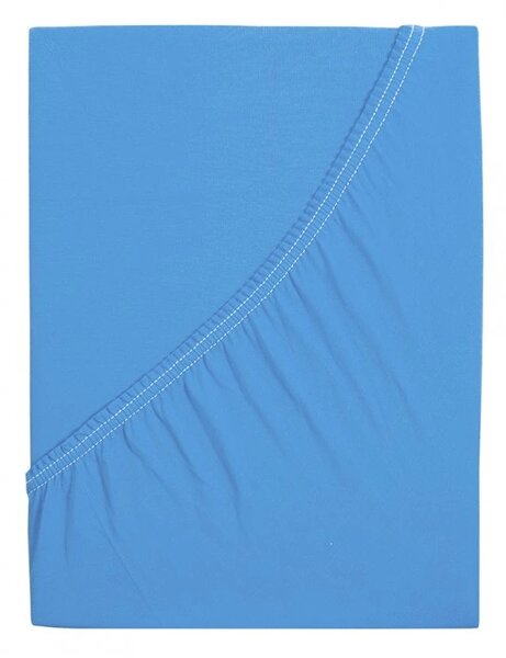 Jersey plahta od mako pamuka LUXORA 90x200 cm svijetlo plava