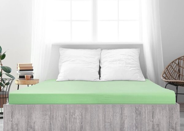 Jersey plahta od mako pamuka LUXORA 90x200 cm svijetlo zelena