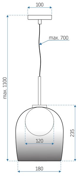 Viseća lampa APP1026-1CP