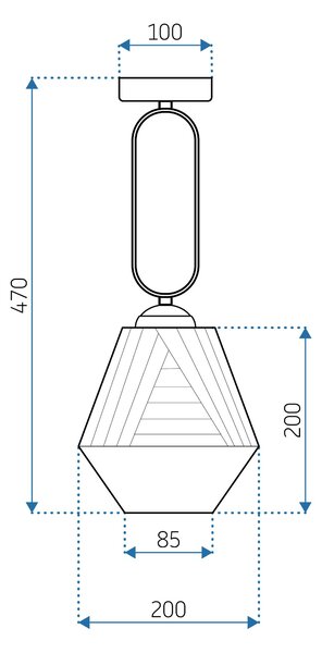Viseća lampa APP1025-1CP