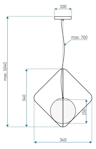 Viseća lampa APP1018-1CP