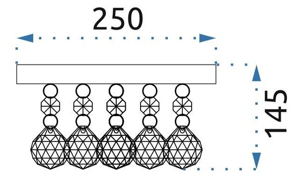 Kristalna svjetiljka App1038-3cp zlato