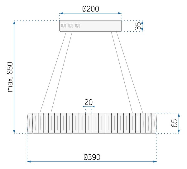 Kristalna LED stropna svjetiljka App1040-CP + daljinski upravljač