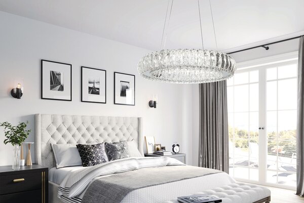 Kristalna LED stropna svjetiljka App1040-CP + daljinski upravljač