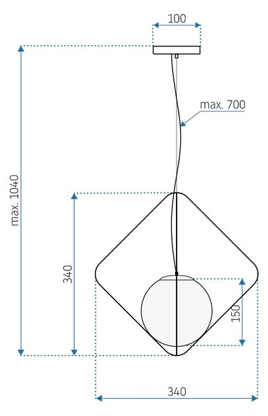 Viseća lampa APP1017-1CP