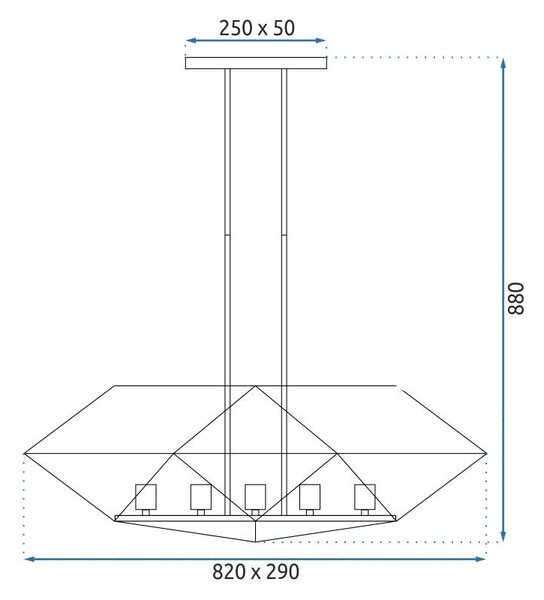 Viseća lampa APP1037-5CP