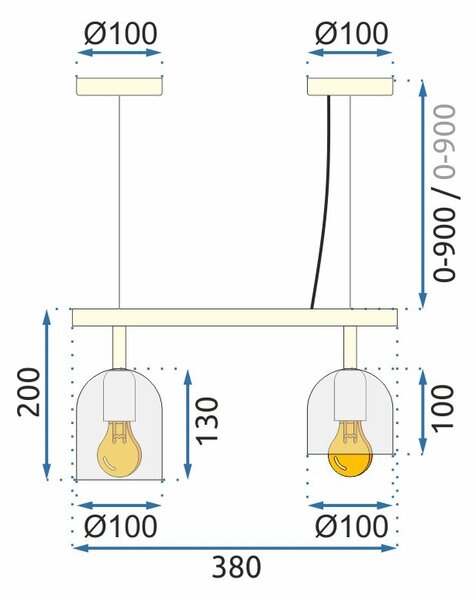 Viseća Lampa APP1032-2C White