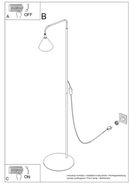 Podna lampa NOX bež