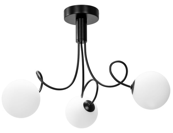 Stropna svjetiljka sa staklenom kuglom APP1154-3CP Black