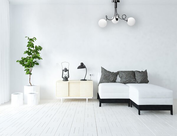 Stropna svjetiljka sa staklenom kuglom APP1154-3CP Black
