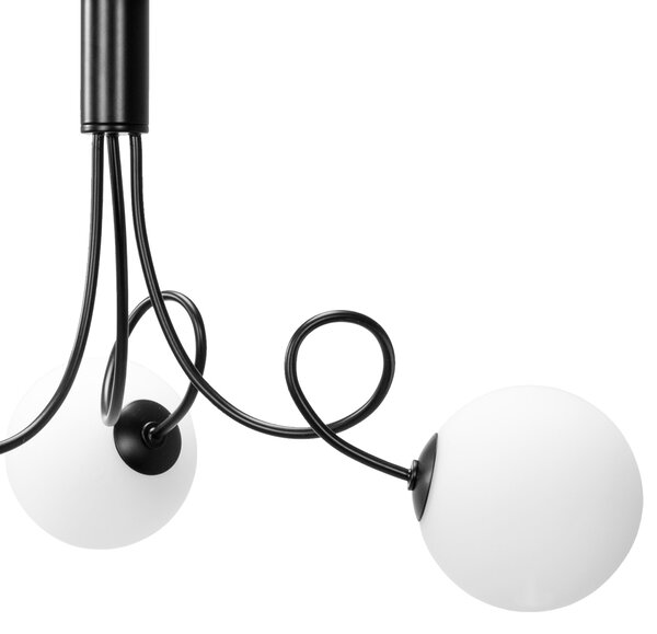 Stropna svjetiljka sa staklenom kuglom APP1154-3CP Black