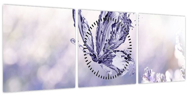 Slika - Leptir i lavanda (sa satom) (90x30 cm)