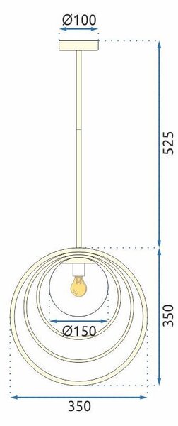 Stropni luster APP1217-1CP Gold