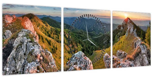 Slika - Planinski krajolik (sa satom) (90x30 cm)
