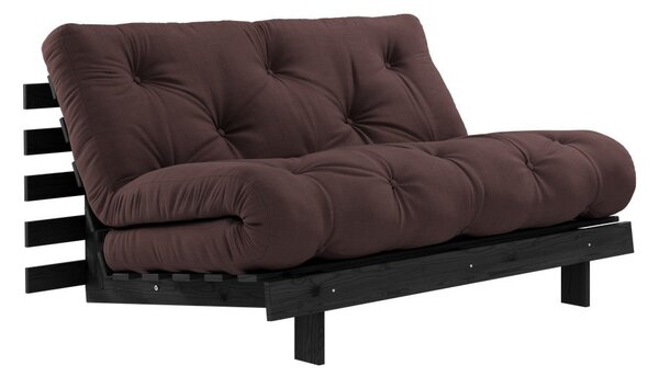 Tamno smeđa sklopiva sofa 140 cm Roots Black Night – Karup Design