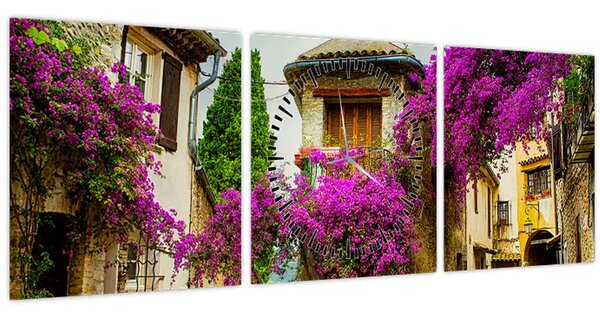 Slika - Mediteranska lijena uličica (sa satom) (90x30 cm)