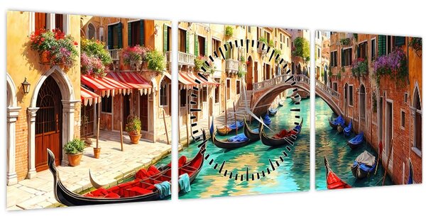 Slika - Venecija (sa satom) (90x30 cm)