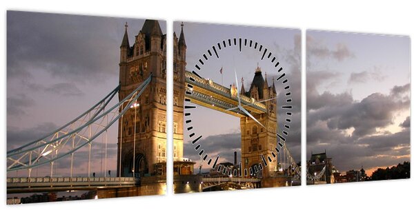 Slika - Tower Bridge noću (sa satom) (90x30 cm)