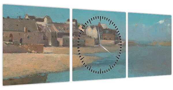 Slika - Odilon Redon, Village by the Sea in Brittany, reprodukcije (sa satom) (90x30 cm)