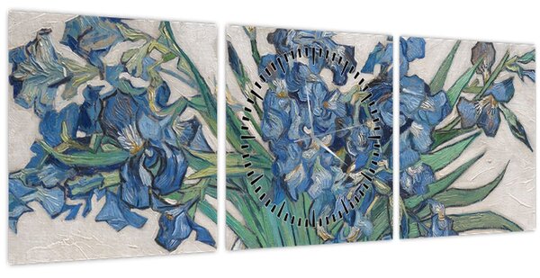 Slika - Vincent van Gogh, Irises, reprodukcije (sa satom) (90x30 cm)