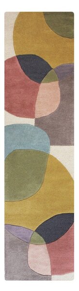 Ručno rađena vunena staza 60x230 cm Glow Multi – Flair Rugs
