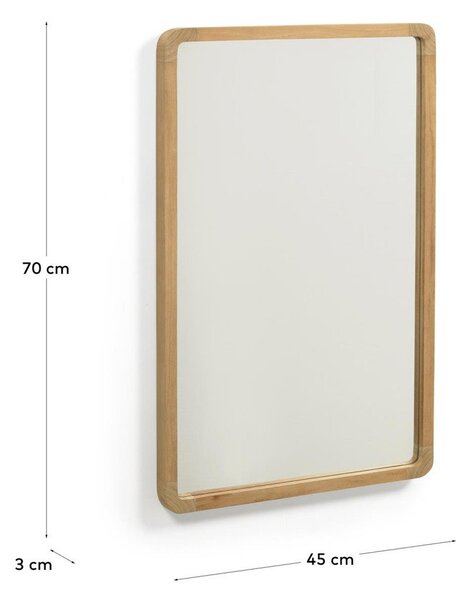 Zidno ogledalo s okvirom od masivnog drveta 45x70 cm Shamel – Kave Home