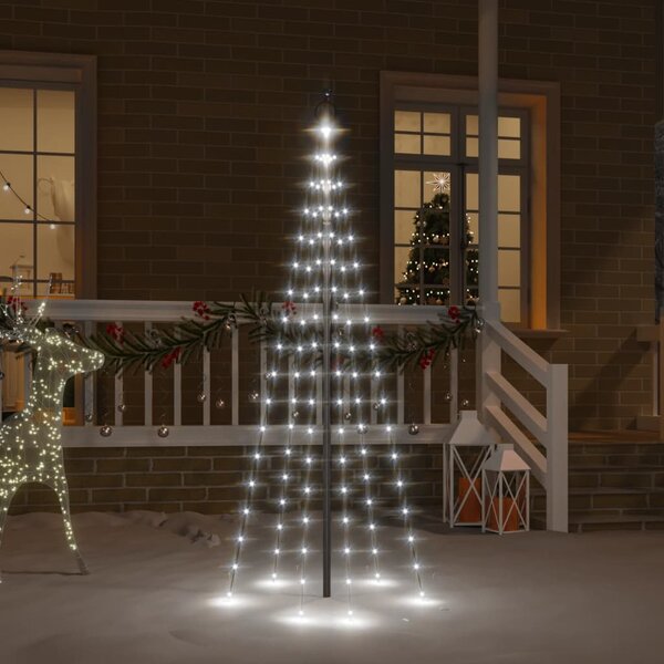 VidaXL Božićno drvce na stijegu 108 LED žarulja hladne bijele 180 cm