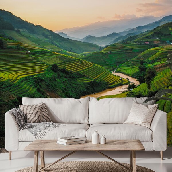 Foto tapeta - Rižino polje Mu Cang Chai (147x102 cm)