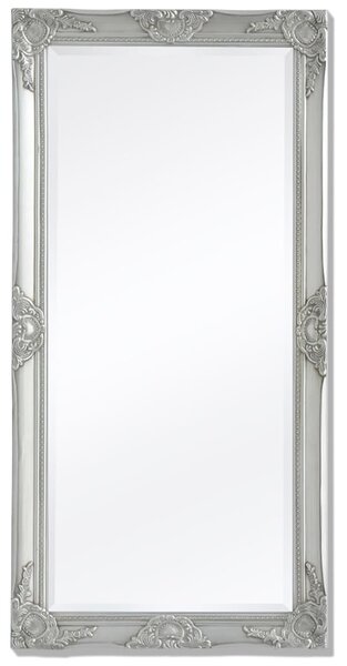 VidaXL Zidno Ogledalo Barokni stil 120x60 cm Srebrna boja