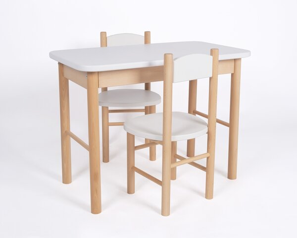 Stolas Simple Set stola i stolica Simple - bijeli postaviti - 1x stol + 1x stolica ...