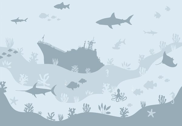 Foto tapeta - Sea World, plava (147x102 cm)