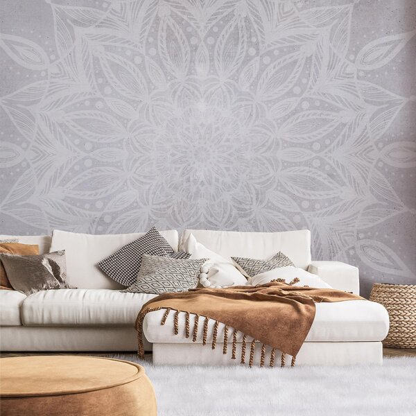 Foto tapeta - Mandala na betonskom zidu (147x102 cm)