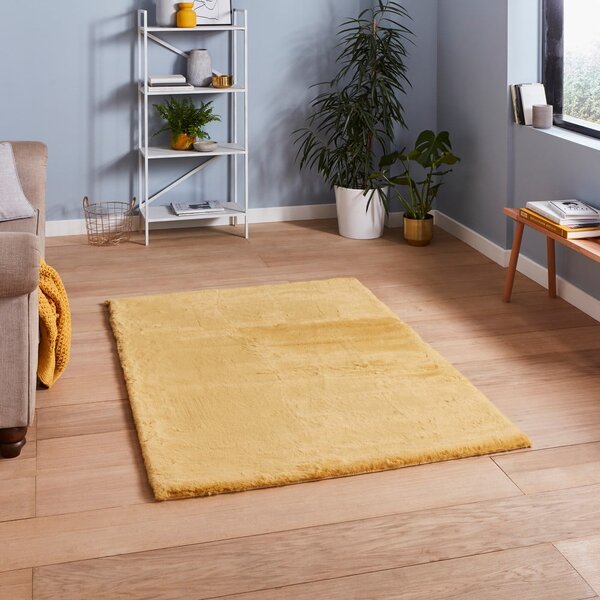 Žuti tepih Think Rugs Teddy, 60 x 120 cm