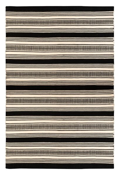Crno bijeli dvostrani vanjski tepih od reciklirane plastike Green Decore Zambezi, 80 x 180 cm
