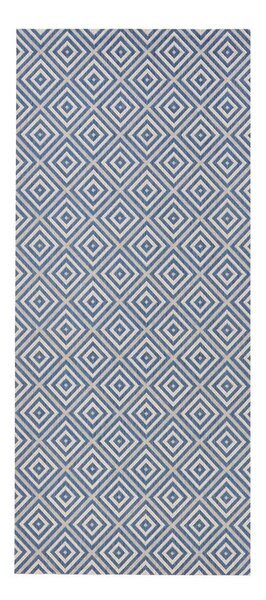 Plavi vanjski tepih NORTHRUGS Karo, 80 x 200 cm