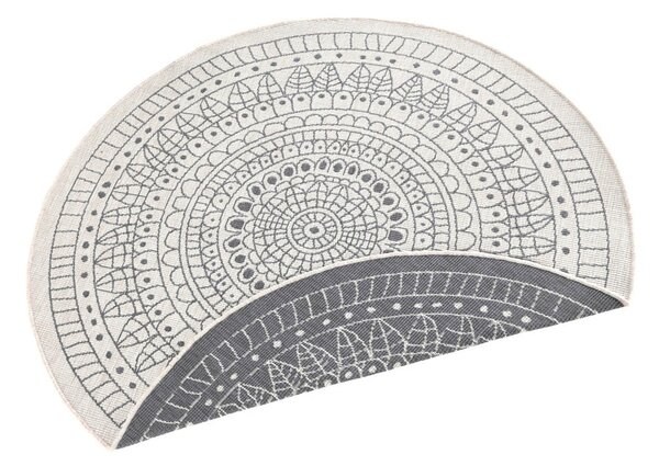 Sivo-krem vanjski tepih NORTHRUGS Porto, ⌀ 140 cm