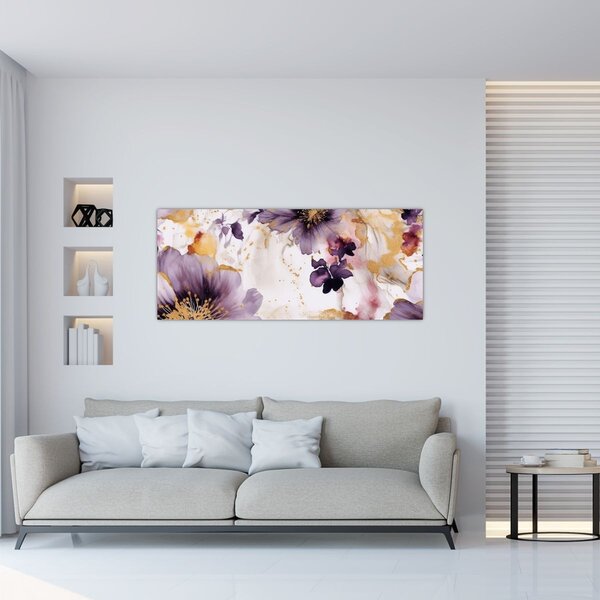 Slika - Akvarel cvijeće (120x50 cm)