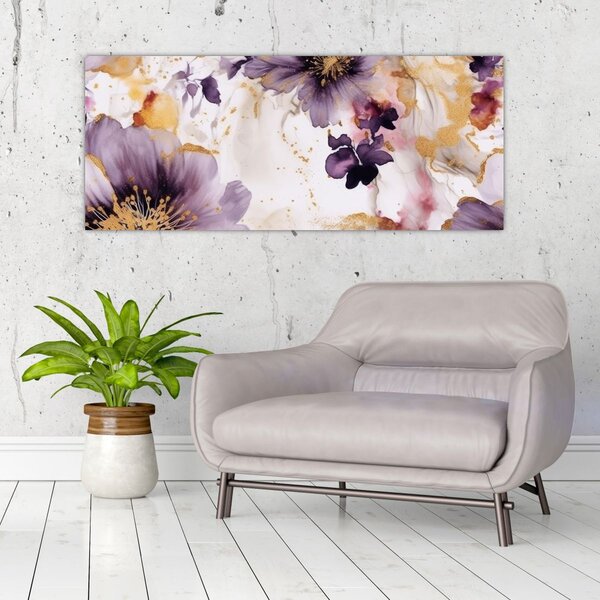 Slika - Akvarel cvijeće (120x50 cm)