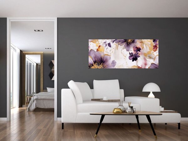 Slika - Akvarel cvijeće (120x50 cm)