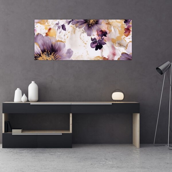 Slika - Akvarel cvijeće (120x50 cm)