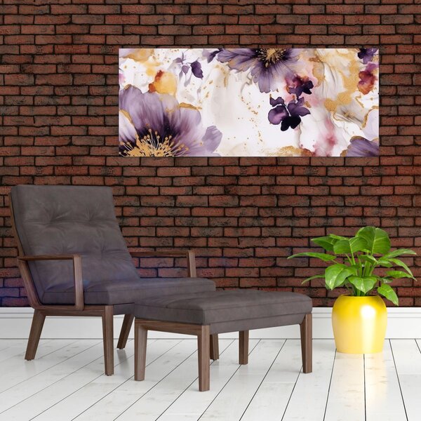 Slika - Akvarel cvijeće (120x50 cm)