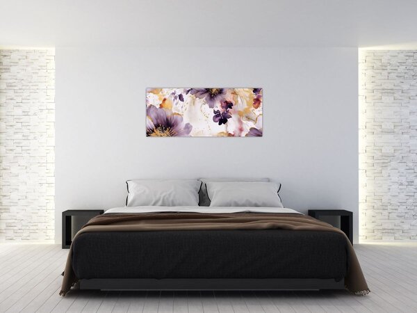 Slika - Akvarel cvijeće (120x50 cm)