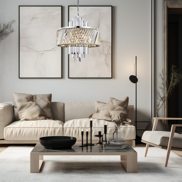 MARGOT CHROME luster 9xE14