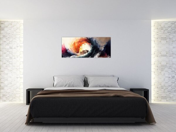 Slika - U vrtlogu poplave, akvarel (120x50 cm)