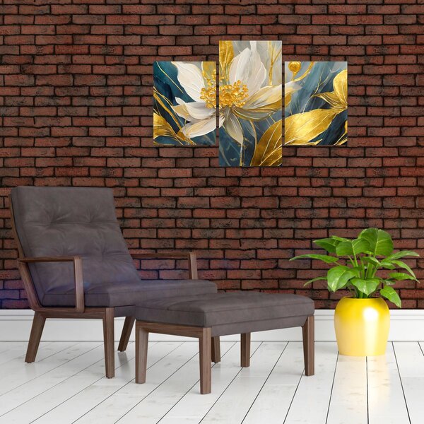 Slika - Slikanje zlatnog cvijeća (90x60 cm)