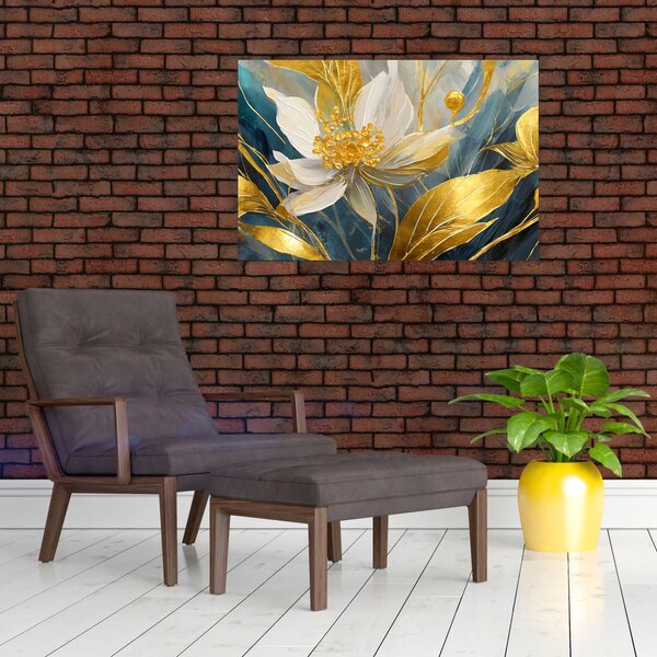 Slika - Slikanje zlatnog cvijeća (90x60 cm)