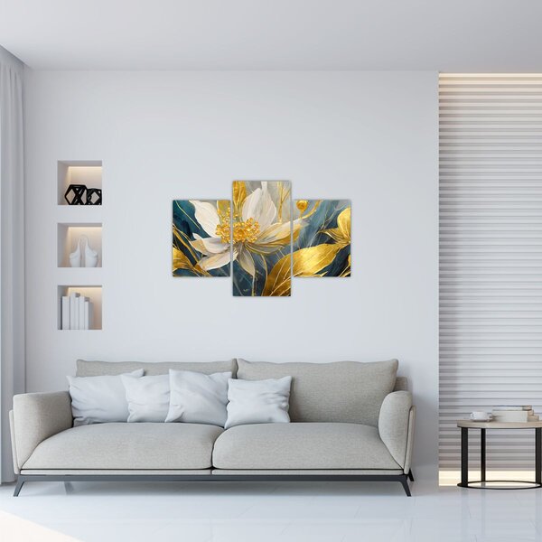Slika - Slikanje zlatnog cvijeća (90x60 cm)
