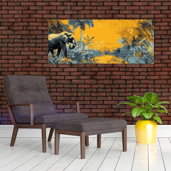 Slika - Slon u prirodi (120x50 cm)