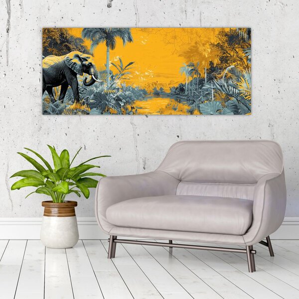 Slika - Slon u prirodi (120x50 cm)